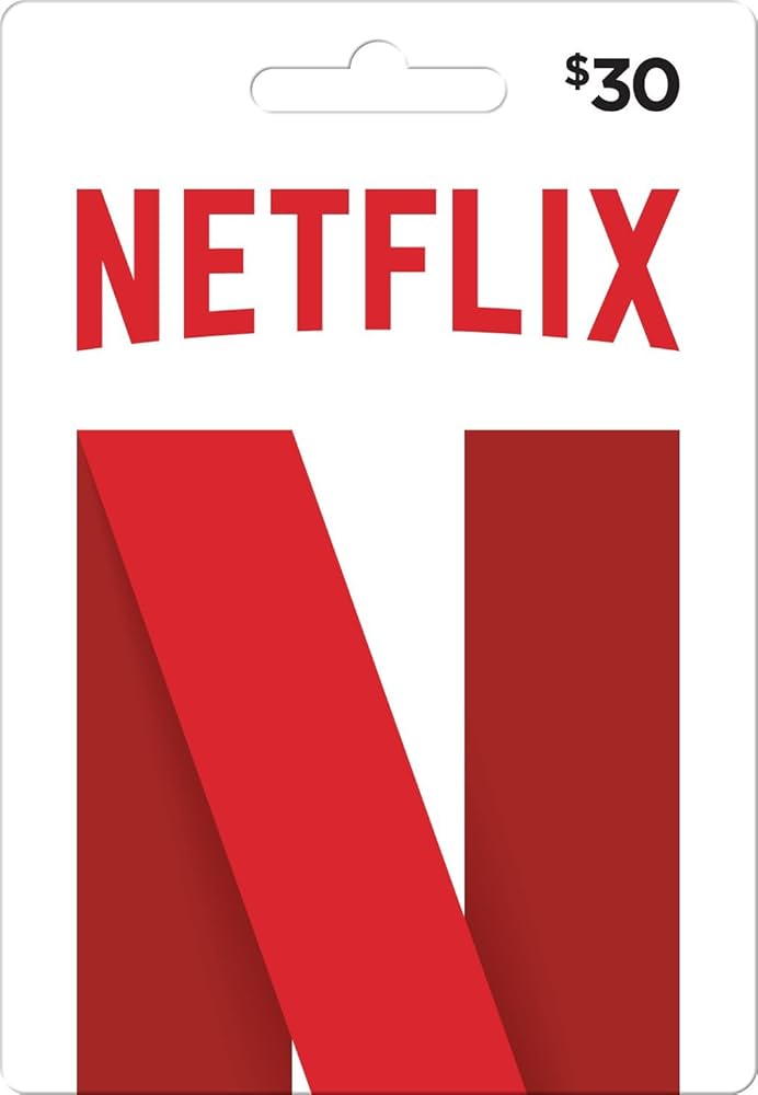 Physical Netflix gift card showing branding and value