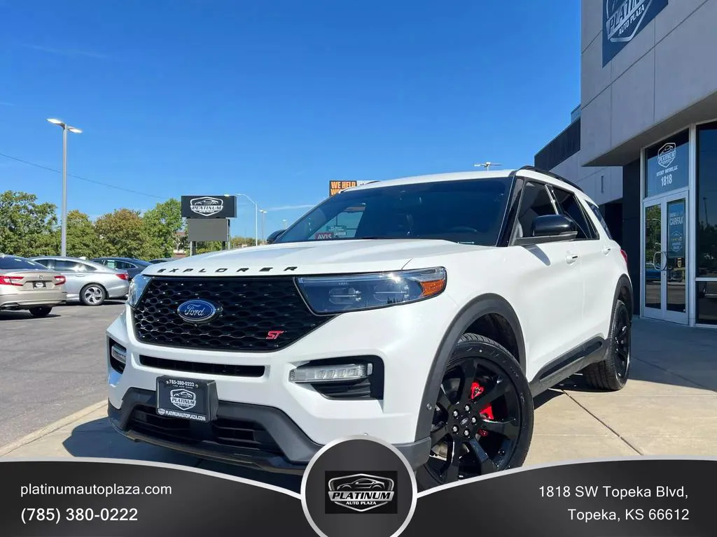 A 2021 Ford Explorer ST in white