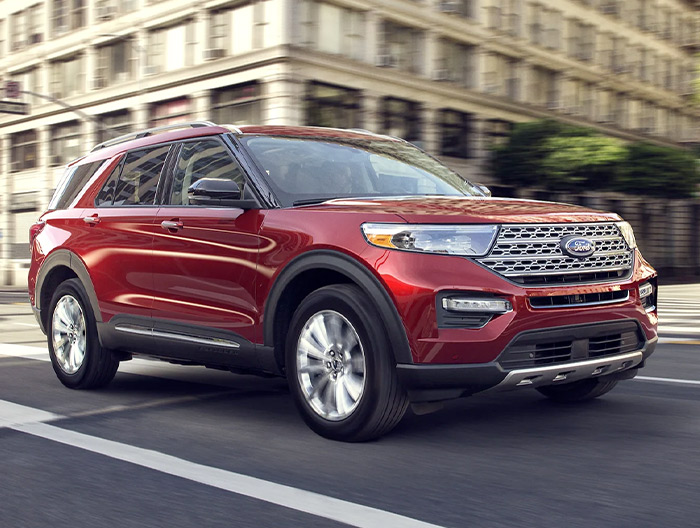 Interior view of a 2023 Ford Explorer