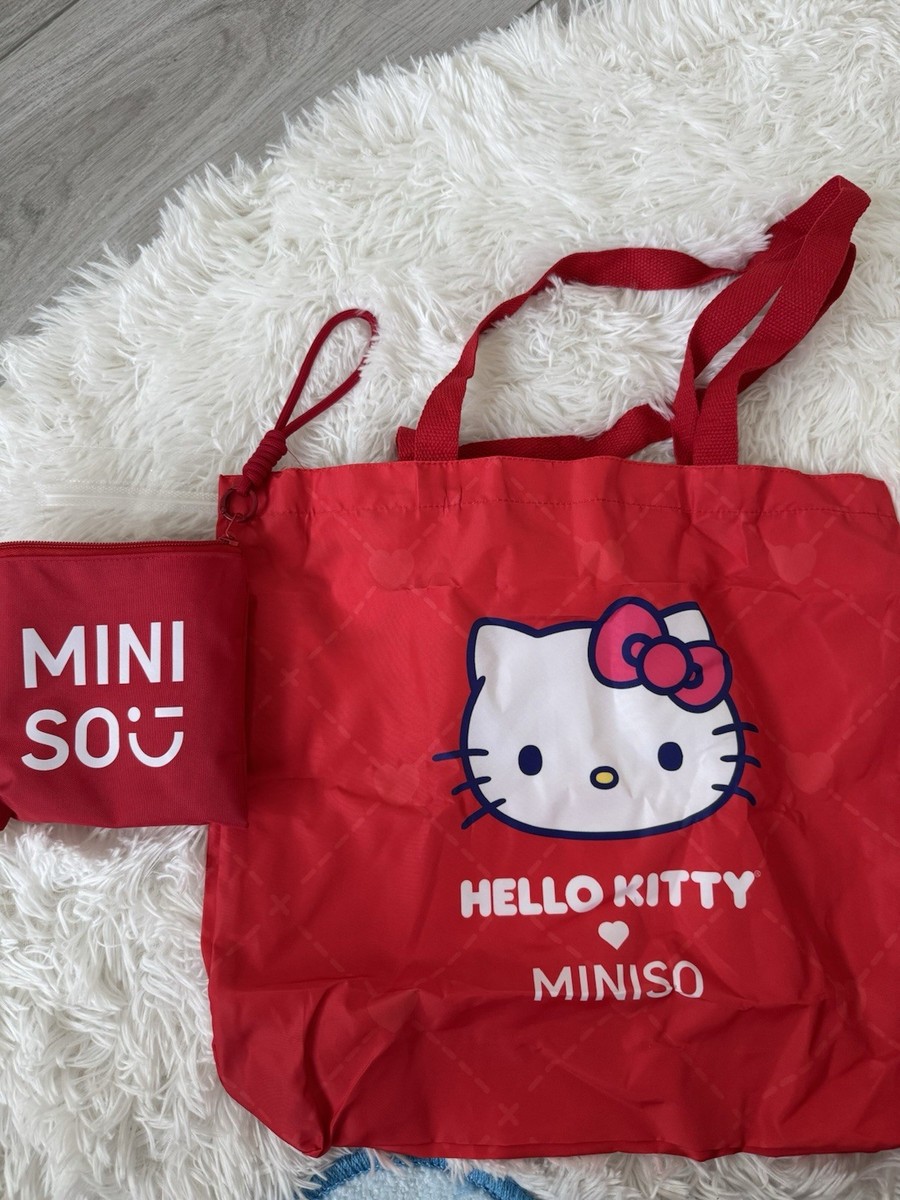 Rare Sanrio Miniso pop up exclusive fan gift bag featuring Hello Kitty