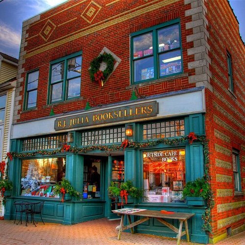 Holiday shopping display at a Madison, CT gift shop