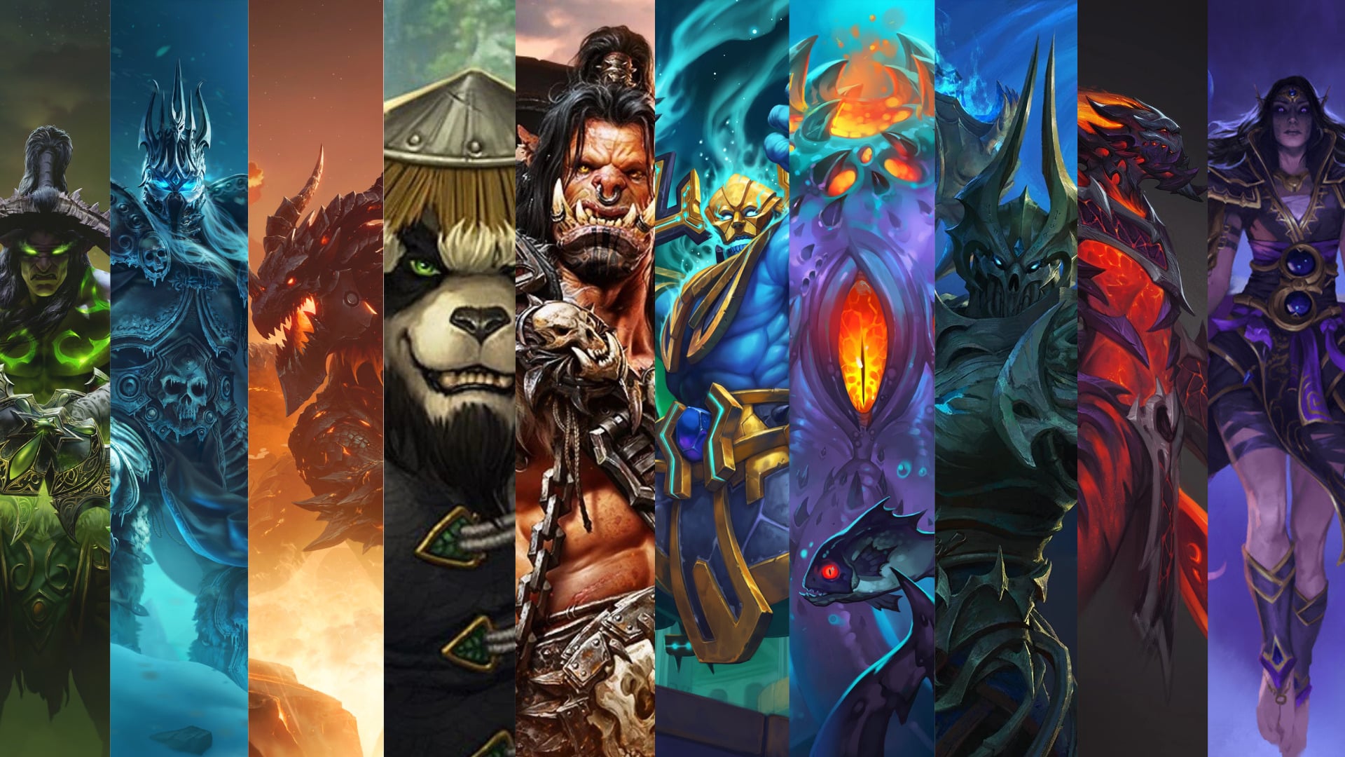 Chronological timeline of World of Warcraft expansions from 2004 to 2026