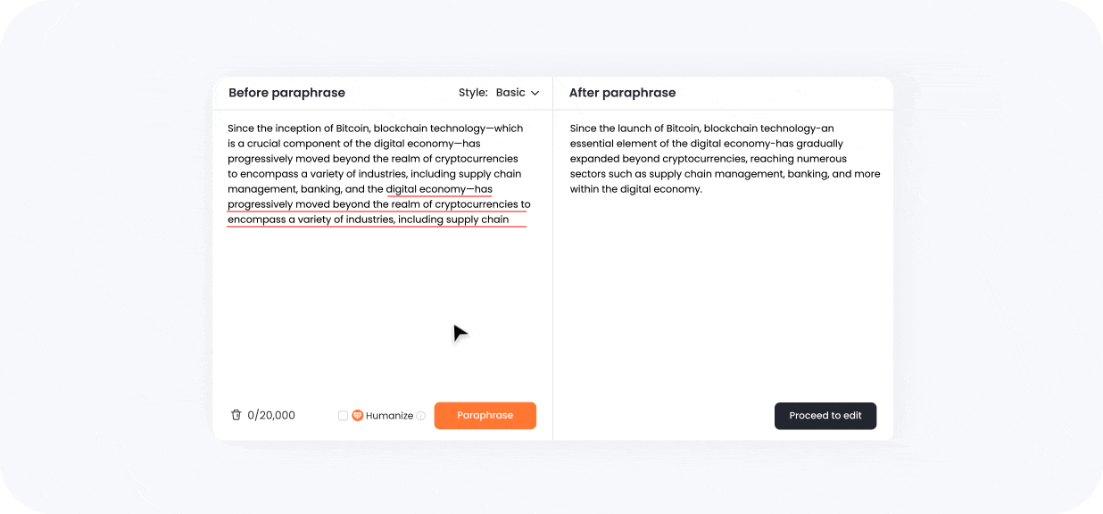 Review the paraphrased text, or regenerate to get more options.